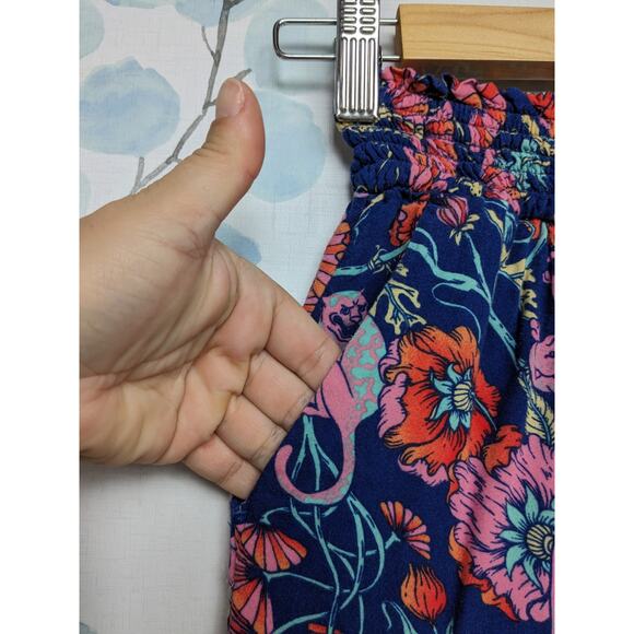 Monki Wide Leg Palazzo Pants Cropped Length Monkey Floral Jungle Womens XXS - Picture 3 of 9